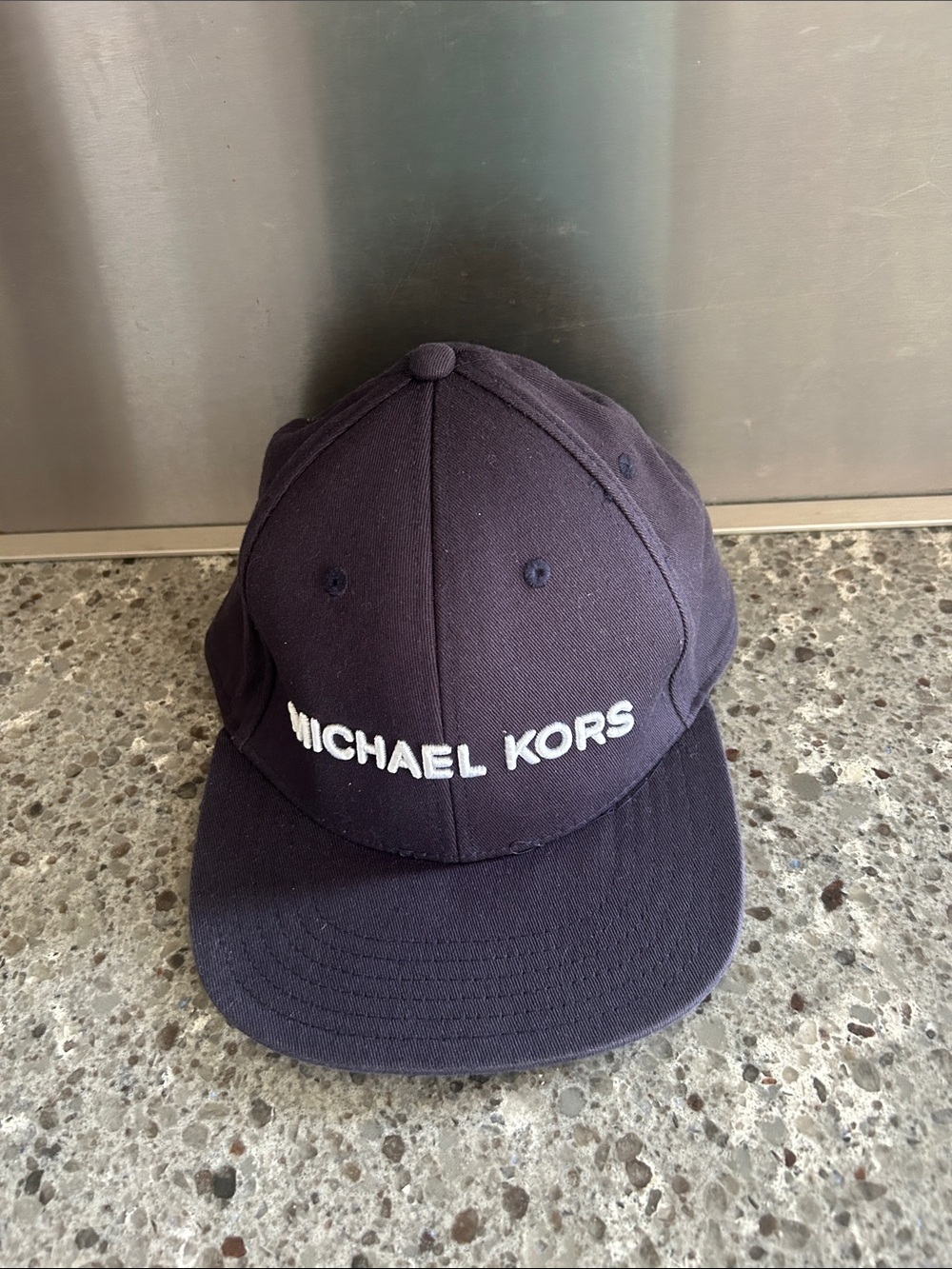 Michael Kors Navy and White Logo Cap